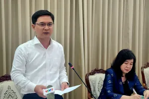 Vice Chairman of the Ho Chi Minh City People’s Committee, Nguyen Manh Cuong, speaks at the meeting. (Photo: SGGP)