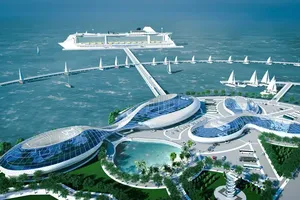 Perspective rendering of the Vung Tau International Passenger Port