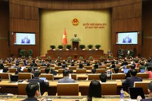 At the 16th National Assembly’s first session in Hanoi on the morning of April 20 (Photo: SGGP)