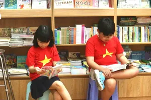 Children’s reading area at the Ho Chi Minh City Book Street on April 30
