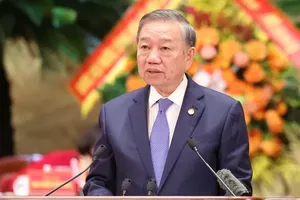 Party General Secretary and State President To Lam speaks at the event. (Photo: SGGP)