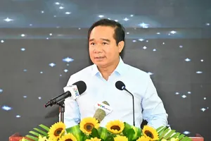 Chairman of the Ho Chi Minh City People’s Committee Nguyen Van Duoc speaks at the event. (Photo: SGGP)