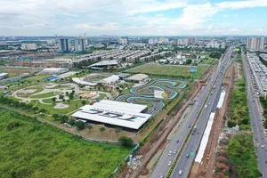 The Global City urban area along the Ho Chi Minh City–Long Thanh–Dau Giay Expressway in An Phu Ward, Ho Chi Minh City (Photo: SGGP)
