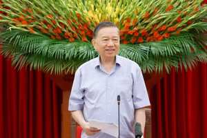 Party General Secretary and State President To Lam speaks at the working session with the education sector in Hanoi on June 15. (Photo: VNA)