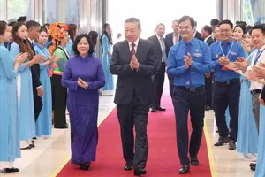 Party General Secretary and State President To Lam attends the opening session of the 13th Ho Chi Minh Communist Youth Union National Congress for the 2026–2031 term in Hanoi on June 25 (Photo: SGGP)