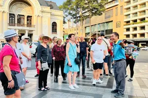 Foreign tourists visit Ho Chi Minh City. (Photo: SGGP)