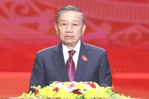 Party General Secretary and State President To Lam delivers a speech at the ceremony. (Photo: SGGP)