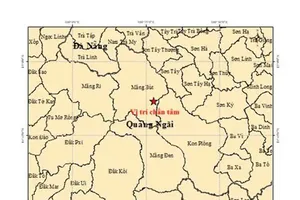 The epicenter of the earthquake in Mang But Commune.