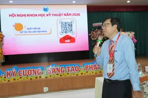 Dr. Nguyen Duy Long, Director of the Ho Chi Minh City 115 Emergency Center, speaks at the 2026 Scientific and Technical Conference. (Photo: SGGP)