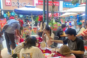 A wide range of activities at Ho Chi Minh City Book Street attract young families. (Photo: SGGP)