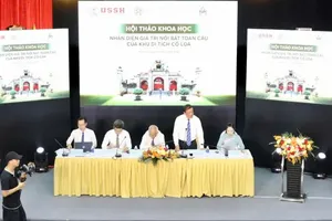 The scientific workshop titled “Identifying the Outstanding Universal Value of the Co Loa Relic Site” is held at the Thang Long Imperial Citadel Heritage Site in Hanoi on August 12. (Photo: SGGP)