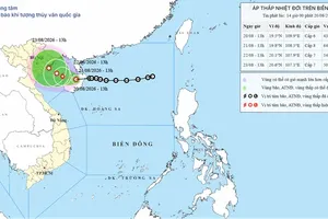 Update on the tropical depression’s position and projected track, afternoon of August 20. (Source: National Center for Hydro-Meteorological Forecasting)