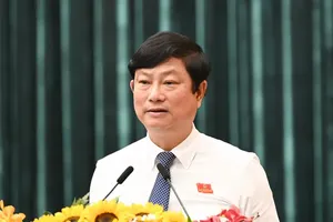 Chairman of the Ho Chi Minh City People’s Council Vo Van Minh, speaks at the event. (Photo: SGGP)