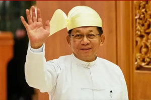 Myanmar President Min Aung Hlaing after taking the oath in Naypyidaw on April 10, 2026 (Photo: AP/VNA)