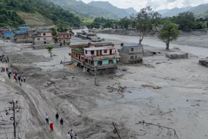 Nuwakot district, Nepal on August 27, after the flashflood (Photo: VNA)