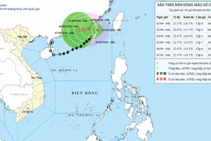 Typhoon Saudel’s center on the morning of September 2 and its forecast track change from September 3. (Source: National Center for Hydro-Meteorological Forecasting)