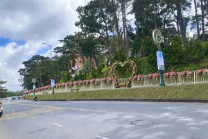 A floral space along Tran Quoc Toan Street, next to Xuan Huong Lake, in Xuan Huong-Da Lat Ward (Photo: SGGP)
