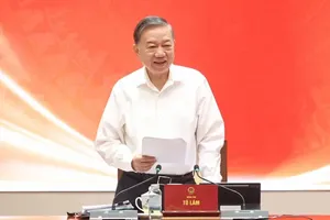 General Secretary of the Communist Party of Vietnam Central Committee and President To Lam speaks at the September meeting of the Standing Board of the central steering committee on institution improvement and law enforcement on September 28. (Photo: VNA)