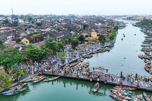 Aerial view of Hoi An’s ancient urban landscape, once a bustling trading port that offers significant advantages for the future development of the heritage city. (Photo: SGGP)