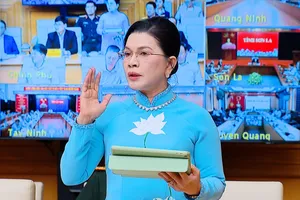 Bà Đặng Thị Kim Oanh – Chủ tịch HĐQT, Tổng Giám đốc Kim Oanh Group, phát biểu tại Phiên họp thứ 2 - Phát triển đột phá về nhà ở xã hội