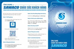 Giao diện ứng dụng Chăm sóc khách hàng SAWACO