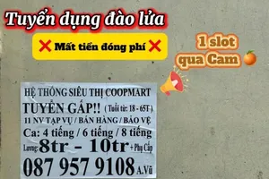 Hình ảnh cảnh báo được đăng tải trên fanpage chính thức của Saigon Co.op