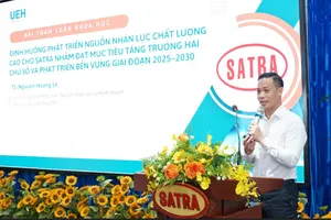 TS Nguyễn Hoàng Lê, Viện trưởng Viện Phát triển Nguồn nhân lực và Kinh doanh - Đại học Kinh tế TPHCM tại một hội thảo của SATRA năm 2025