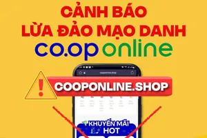 Cảnh báo các trang web giả mạo Co.op Online để lừa đảo