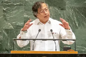 Tổng thống Colombia Gustavo Petro phát biểu trước Đại hội đồng Liên hợp quốc. Ảnh: UN NEWS