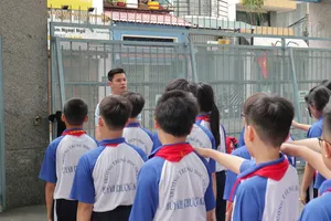 Học sinh Trường THCS Huỳnh Khương Ninh (quận 1) trong giờ học Giáo dục thể chất. Ảnh minh họa