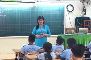 Học sinh Trường Tiểu học Võ Thị Sáu (phường An Hội Đông, TPHCM) trong một giờ học