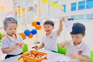 Học sinh Trường Mầm non Bến Thành (phường Bến Thành, TPHCM) tham gia Ngày hội STEAM. Ảnh minh họa