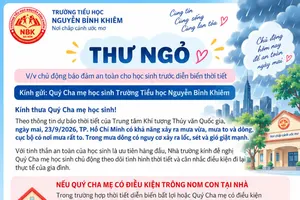 Thư gửi học sinh và phụ huynh học sinh của Trường Tiểu học Nguyễn Bỉnh Khiêm (phường Sài Gòn) 