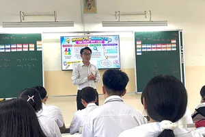 Học sinh Trường THPT Nguyễn Hiền (phường Bình Thới, TPHCM) trong một giờ học.