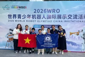 Học sinh Trường Tiểu học - THCS Phan Văn Trị (phường Cầu Ông Lãnh) giành giải nhất Vòng chung kết thế giới mở rộng (WRO China Open Invitational Championship) tại Nam Kinh, Trung Quốc