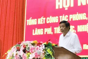 Đồng chí Bùi Văn Nghiêm, Phó Trưởng Ban Nội chính Trung ương phát biểu chỉ đạo hội nghị. Ảnh: TÍN HUY