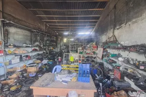 Hiện trường vụ cháy. Ảnh: NL