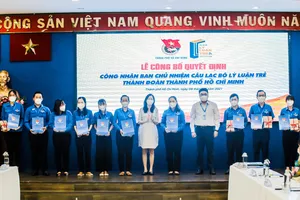 Ban Chủ nhiệm CLB Lý luận trẻ Thành đoàn TPHCM ra mắt ngày 8-10 