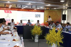 Các đại biểu tham dự Hội nghị sơ kết giữa nhiệm kỳ thực hiện Nghị quyết Đại hội Đảng bộ Tổng Công ty Cấp nước Sài Gòn lần thứ IV