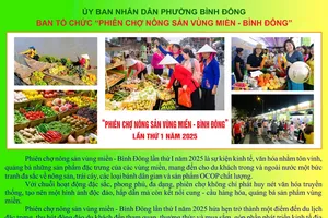“Phiên chợ nông sản vùng miền – Bình Đông” lần thứ I sẽ tổ chức từ ngày 19 đến 27-12