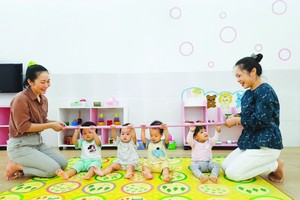 第十郡第十三坊幼儿园的学童被照顾。