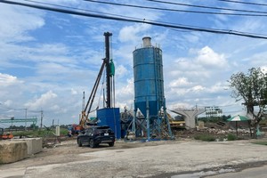 本市环市三路项目的XL7发包已完成桥台施工环节。