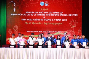 各单位代表已共同签署关于各所大学、学院年轻理论俱乐部系统成立《备忘录》。