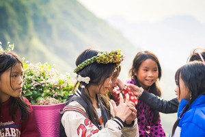 与当地的居民交流。