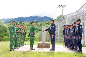 越中开展边境联合巡逻