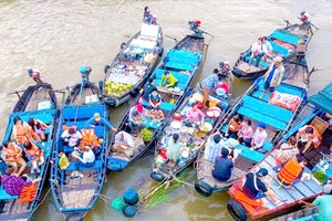 芹苴丐凌水上市集。
