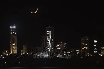 Thành phố Mumbai (Ấn Độ) về đêm. Ảnh tư liệu: THX/TTXVN