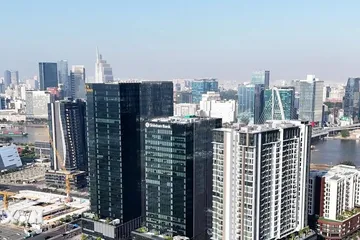 Trung tâm Tài chính quốc tế tại Thành phố Hồ Chí Minh dự kiến hoạt động cuối năm nay. (Ảnh: Hồng Đạt/TTXVN)