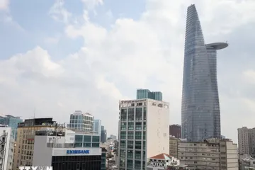 Tháp tài chính Bitexco ở Thành phố Hồ Chí Minh. (Ảnh: Hứa Chung/TTXVN) 