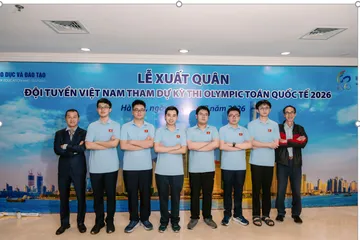 Đội tuyển quốc gia Việt Nam dự thi Olympic Toán quốc tế năm 2026. Ảnh: Bộ GD-ĐT